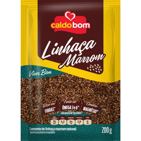 Semente de linhaca marrom caldo bom 200gr