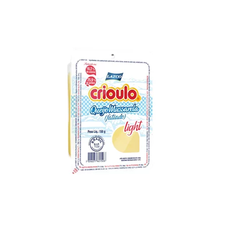 QUEIJO MUSSARELA LIGHT LATCO CRIOULO
