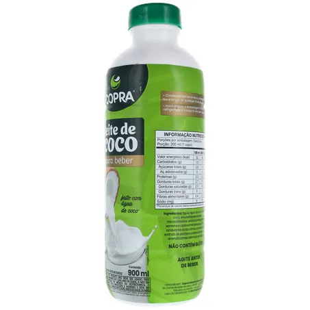 Bebida à Base de Leite de Coco Zero Lactose Copra Garrafa 900ml 360-23