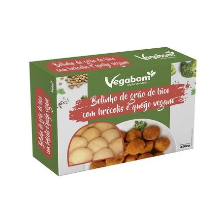 BOLINHO VEGABOM GRAO DE BICO COM BROCOLIS E QUEIJO VEGANO 300G