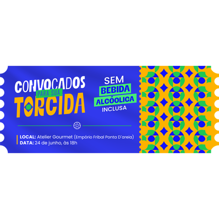 Ingresso Evento Convocados Para Sua Torcida - Sem Bebida Alcoólica - 1 Entrada - Inteira
