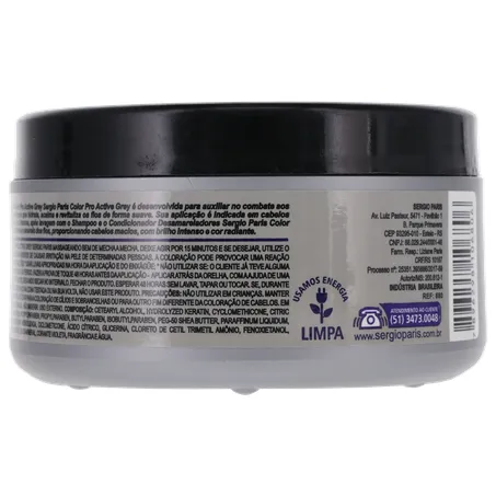MÁSCARA CAPILAR SERGIO PARIS DESAMARELADOR PRO ACTIVE POTE 250G 360-20