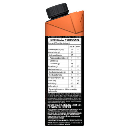 Suplemento Alimentar Líquido Cappuccino Yopro Energy Boost Caixa 250ml 360-3