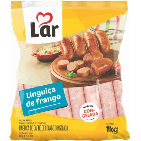 Linguiça de frango lar grossa pct 1kg