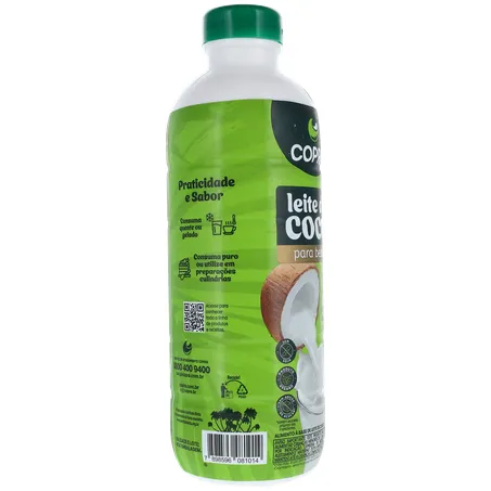 Bebida à Base de Leite de Coco Zero Lactose Copra Garrafa 900ml 360-12