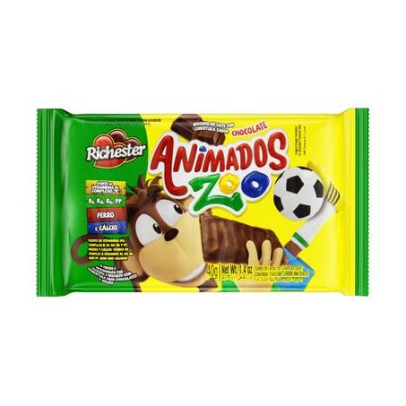 BISC.RICHESTER ANIMADOS ZOO COBERT. CHOCOLATE 40G