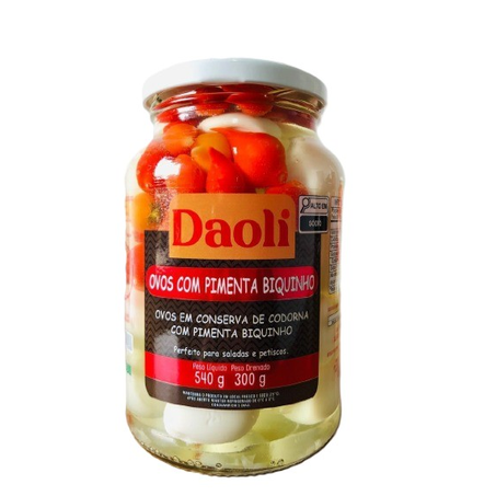 Ovo de Codorna Daoli Com Pimenta Biquinho 300g