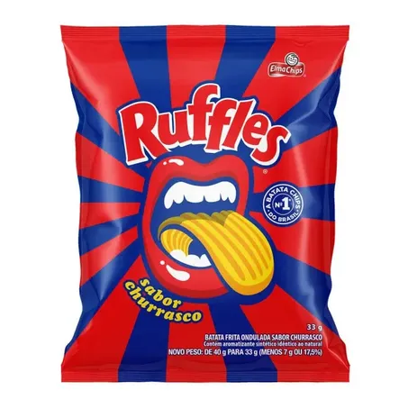 Batata Elma Chips 33g Ruffles Churrasco