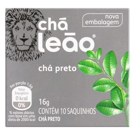 CHÁ PRETO NATURAL LEÃO FUZE COM 10 SACHÊS