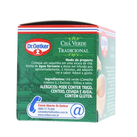 CHÁ DR OETKER VERDE TRADICIONAL SAQUINHO 10UN 360-10