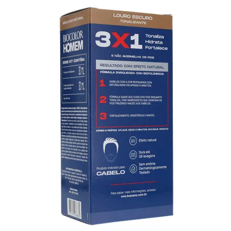 Tonalizante biocolor homem bozzano louro 360-15