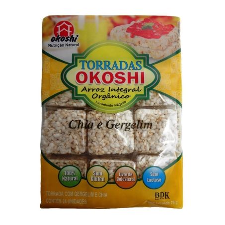 Torrada de arroz okoshi chia gergelim75g