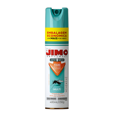 INSETICIDA JIMO AEROSSOL JATO SECO EMBALAGEM ECONÔMICA 400ML