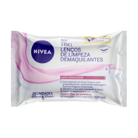 LENCOS NIVEA LIMPEZA FACIAL PELE SECA 25UN