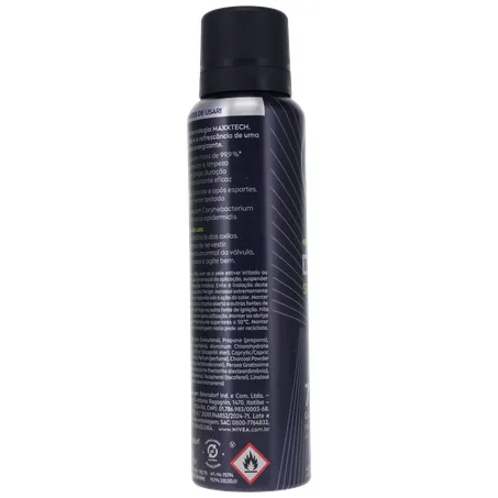 Antitranspirante Aerosol Nivea Men Deep Sport 72H Carvão Ativado Frasco Spray 150ml 360-25