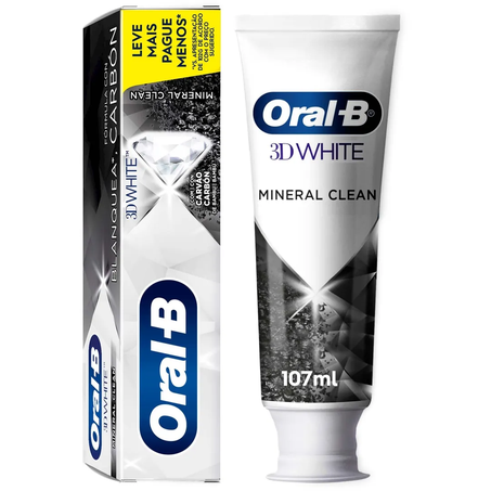 CREME DENTAL ORAL-B 3D WHITE MINERAL CARBON 140G 