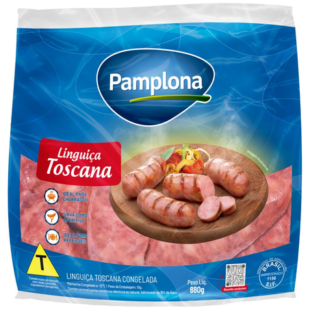 Linguiça Toscana Congelada Pamplona 880G