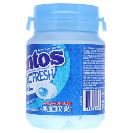 Goma de Mascar Mentos Pure Fresh Fresh Mint Sachê 6G 360-7