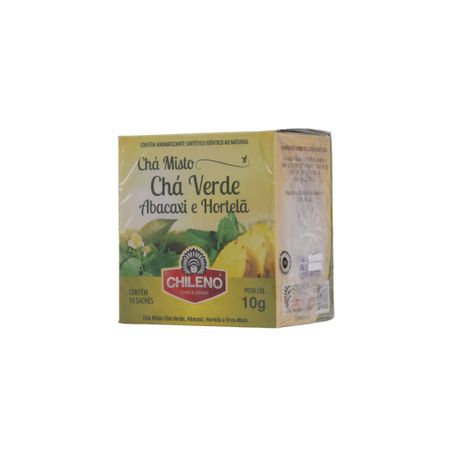 Chá Misto Chileno Chá Verde, Abacaxi, Hortelã e Erva-Mate Caixa com 10un - 10gr 360-5
