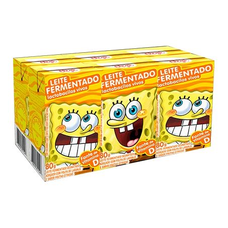 Leite Fermentado Bob Esponja Elegê tradicional 480g