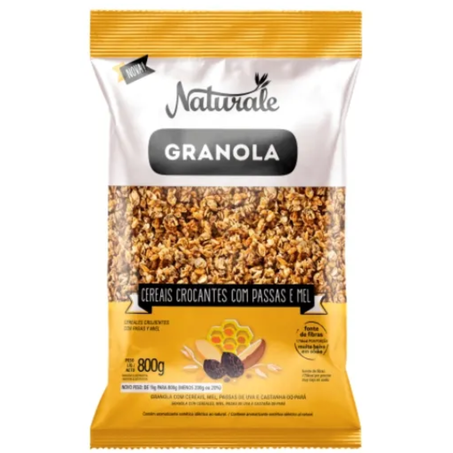 Granola naturale 800g passas mel