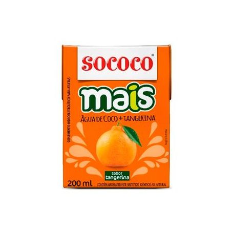 AGUA COCO SOCOCO MAIS  200ML TANGERINA CX 24.0