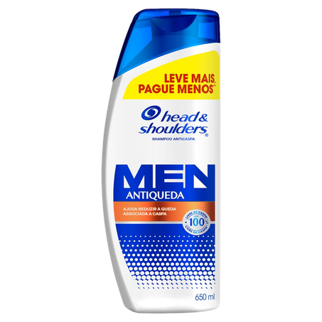 Shampoo Anticaspa Head  Shoulders Men Antiqueda Frasco 650ml Leve Mais Pague Menos