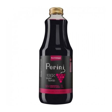 Suco de Uva Tinto Integral Perini 100% Bordô Garrafa 300ML