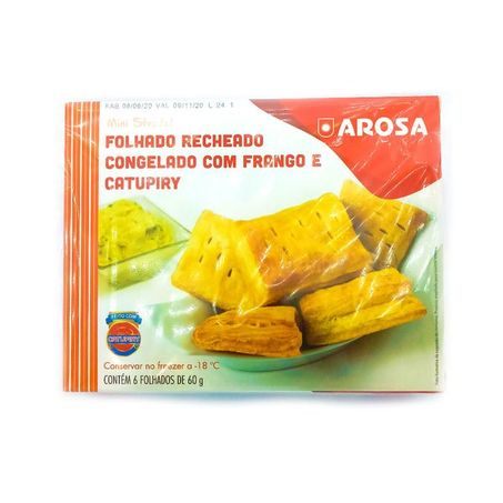 MINI STRUDEL AROSA FOLHADO RECHEADO FRANGO COM CATUPIRY 330G