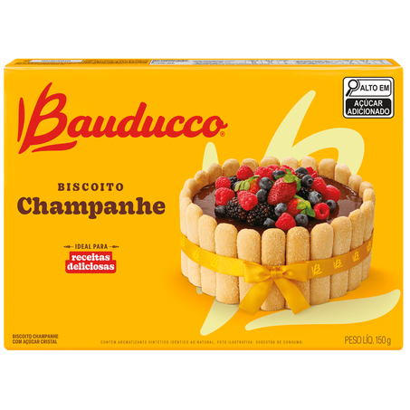 BISCOITO BAUDUCCO CHAMPANHE C/AÇÚCAR CRISTAL 150G