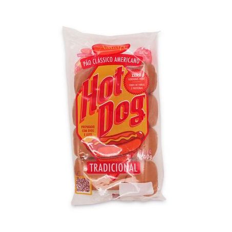 Pão Amalfi tradicional hot dog 240g