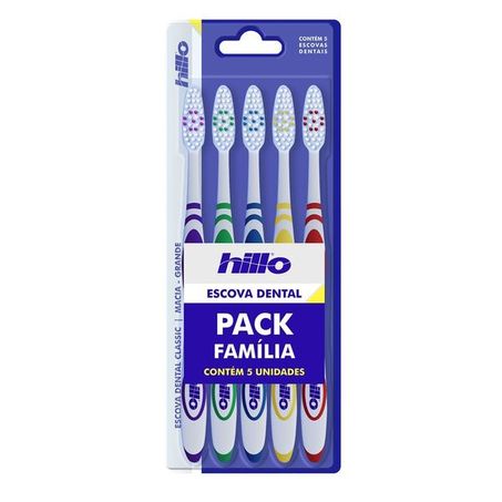 Escova dental hillo adulto classic c/5un