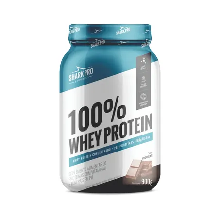 100% WHEY PROTEIN SABOR CHOCOLATE 900G