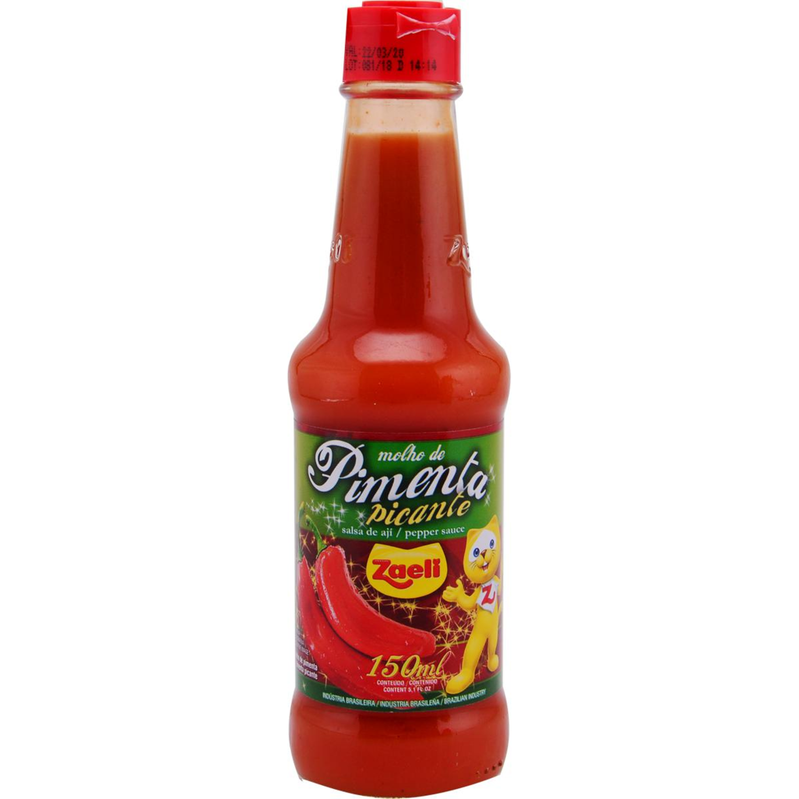 Molho de Pimenta Zaeli 150ml - Picante