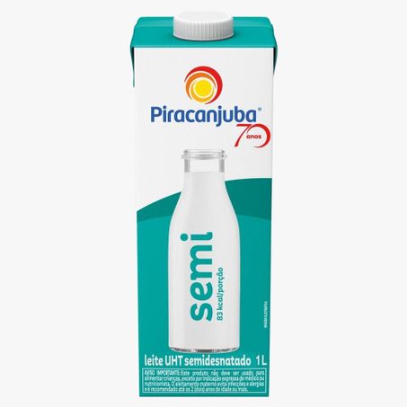 LEITE PIRACANJUBA SEMIDESNATADO 1 L