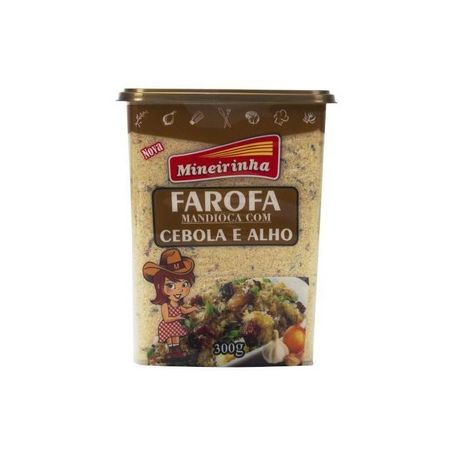FAROFA MANDIOCA CEBOLA E ALHO MINEIRINHA 300G