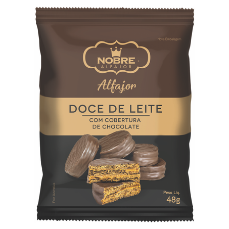 Alfajor nobre com cobertura de chocolate 48g
