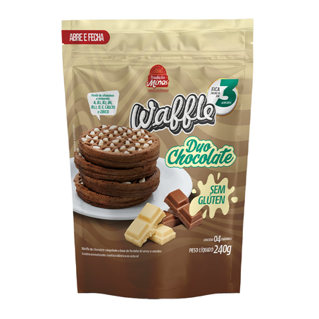 Waffle Tradicao Minas 240g Chocolate Duo