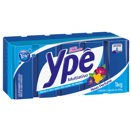 Sabao barra ype azul multiativo c/5un