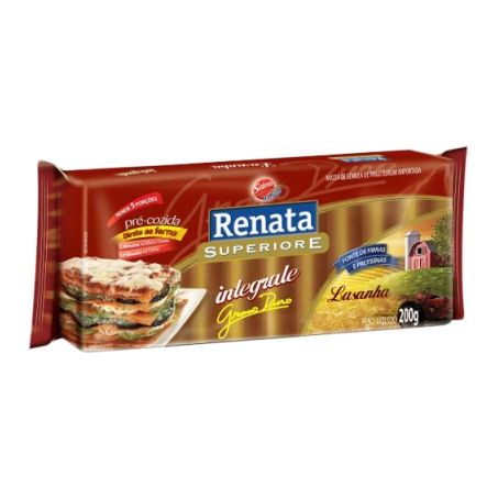 MASSA P/LASANHA RENATA SUPERIORE INTEGRALE 200G