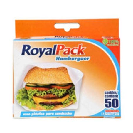 SACO ROYAL PACK P/HAMBURGUER 50UN