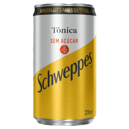 Refrigerante Schweppes 220ml - Água Tônica - Sem Açúcar - Lata