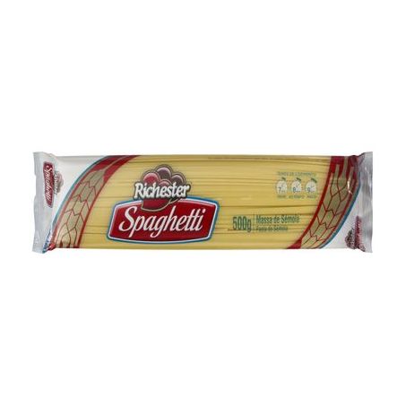 Macarrão de Sêmola Espaguete Richester Pacote 500G