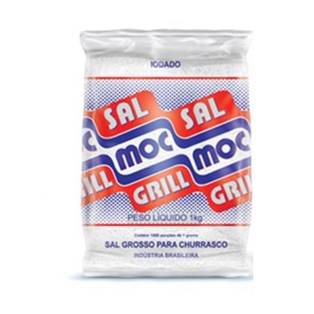 Sal Grosso Para Churrasco Moc Grill Pacote 1KG