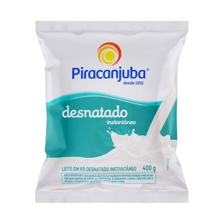 LEITE PO PIRACANJUBA INSTANT DESNATAD 400G