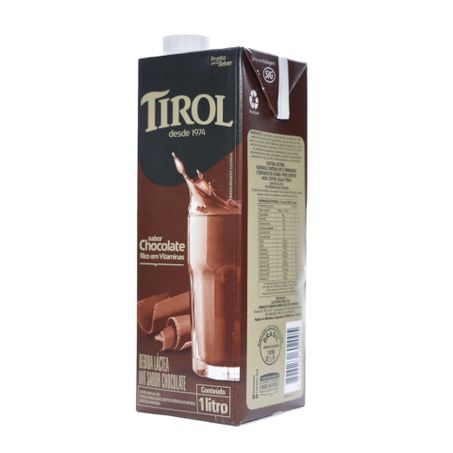 Bebida Láctea UHT Tirol Sabor Chocolate Caixa 1lt 360-6