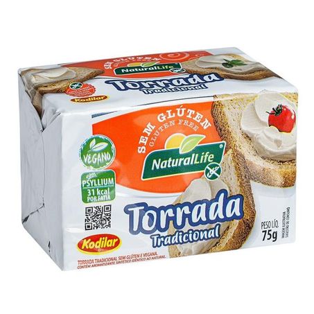 Torrada natural life tradicional sem glúten 75g
