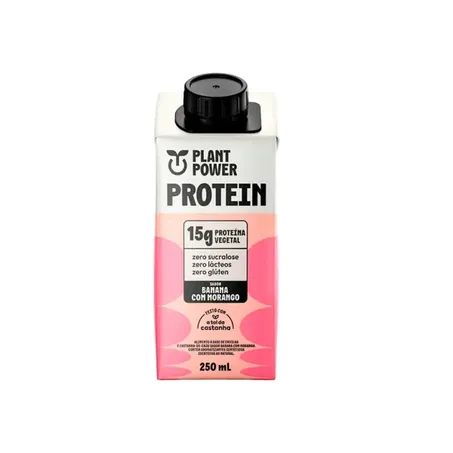 Shake Proteina Banana com Morango Plant Power 250ml
