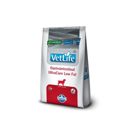Ração Farmina Vet Life Gastrointestinal UltraCare Low Fat para Cães Adultos 1,5Kg
