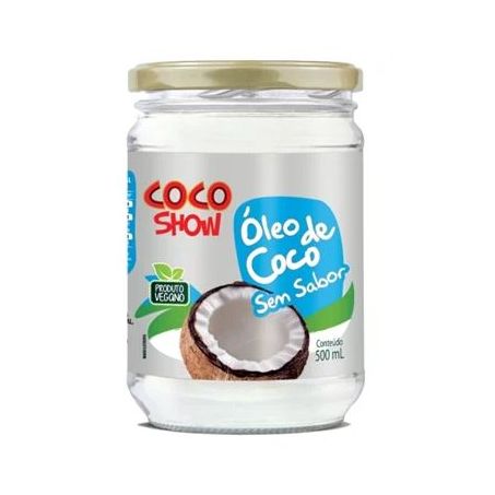 Óleo de Coco Coco Show Sem Sabor  Pote de Vidro 500ml